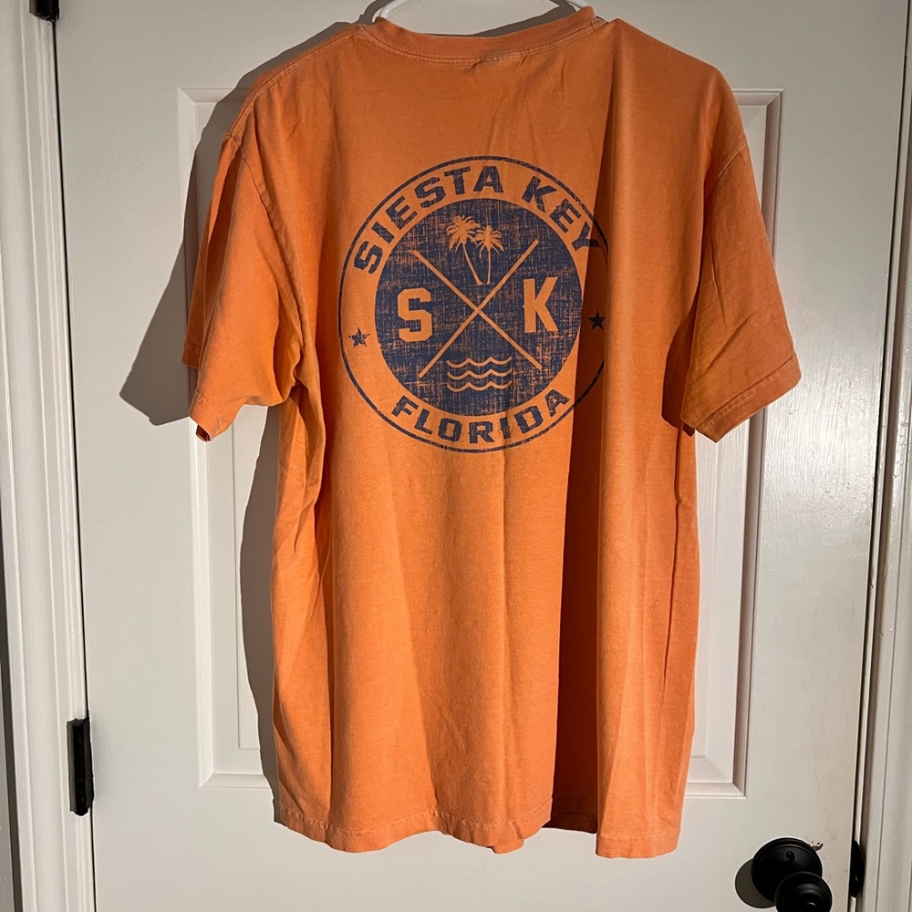 Siesta Key orange comfort colors Tshirt size large